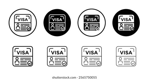 Start up visa icon Simple thin outline