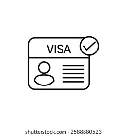 Start up visa icon Vector logo set flat