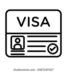 Start up visa linear logo mark in black and white