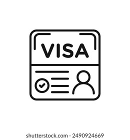 Start up visa logo sign vector outline