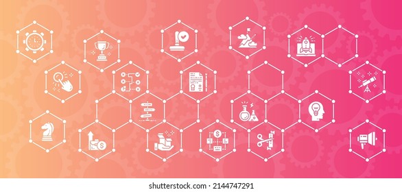 Iniciar banner del sitio web. Administración del tiempo, generación de ideas, concepto de ilustración de vector de presentación para banner web de negocios, diseño de portada de promoción.