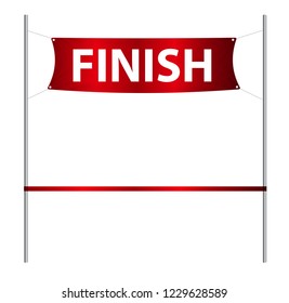 Start white textile banner template.Vector Illustration EPS10