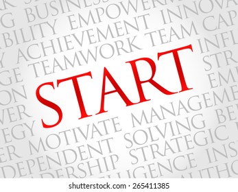 Start word cloud, business concept