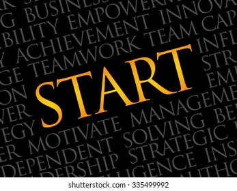 Start word cloud, business concept