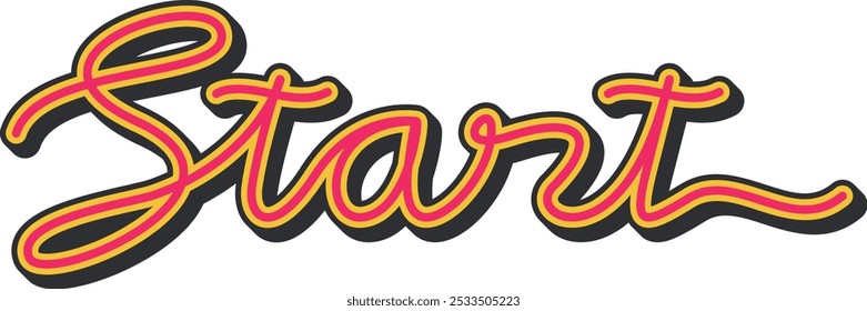 Start word design for logo or sticker