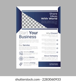 Start your business creative idea corporate best flyer design