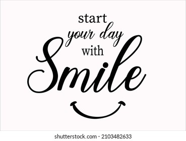 start your day with smile vector happy
