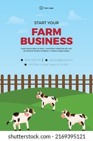 Start your farm business flyer design template. 