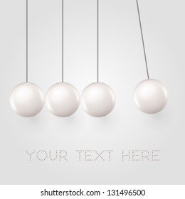 Start your own business abstract illustration background - balls row toy frosen in a starting movement moment