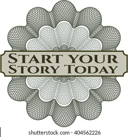 Start your Stroy Today abstract linear rosette