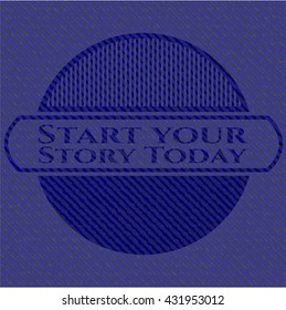 Beginnen Sie Ihr Stroy Today-Emblem mit jüdischem Hintergrund