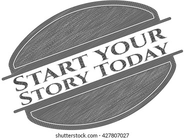 Start your Stroy Today pencil emblem