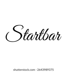 startbar text for T-shirt print and other use on white background.