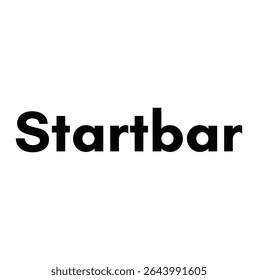startbar text for T-shirt print and other use on white background.