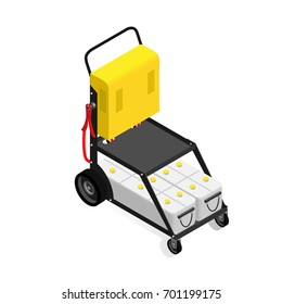 Starter charger, Equipment for car service, isometric image