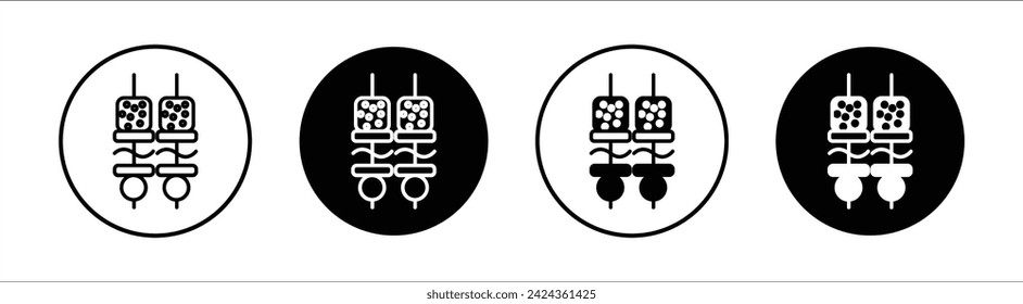 Starter flat line icon set. Starter Thin line illustration vector