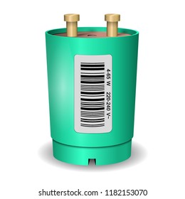 Starter for fluorescent lamps. Vector illustration.