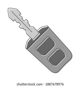starter key hand drawn design vector illustration