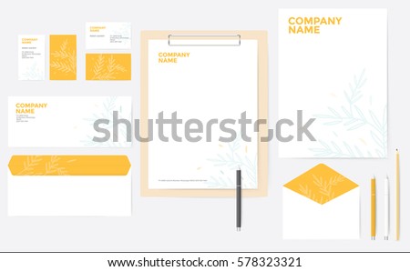 starter kit corporate stationary business that stock vector royalty