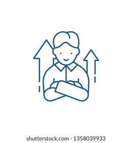 Starter line icon concept. Starter flat  vector symbol, sign, outline illustration.