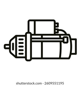 Starter Motor icon line vector illustration