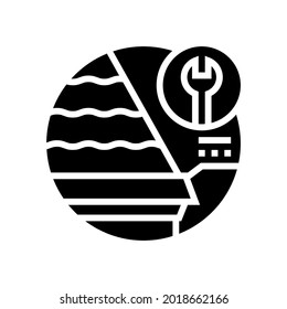 Starter Streifen Glyphsymbol Vektorgrafik. Vorzeigestreifen-Schild. isoliertes Kontursymbol