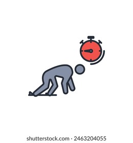Icono de bloque inicial. Vector.Icono de trazo editable.estilo lineal para usar Diseño web,logo.Ilustración de símbolo.