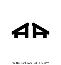 Starting Blocks Icon on White Background - Simple Vector Illustration