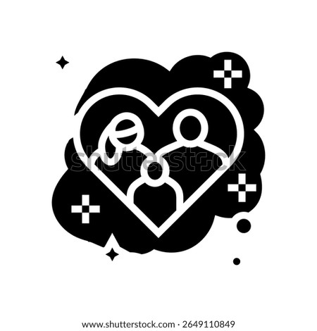 starting family dream glyph icon vector. starting family dream sign. isolated symbol illustration