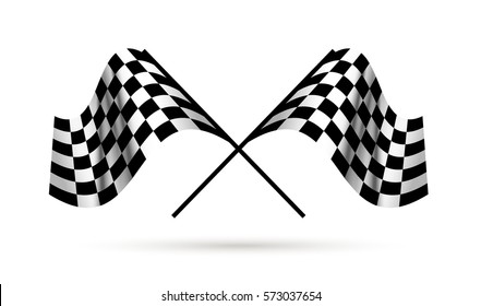 Starting Flags Auto Racing Motor Racing Stock Vector (Royalty Free ...