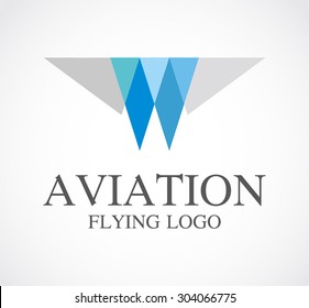 Starting fly with colorful wing abstract vector logo design template creative business icon company art identity symbol concept