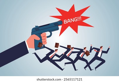 the starting gun goes off