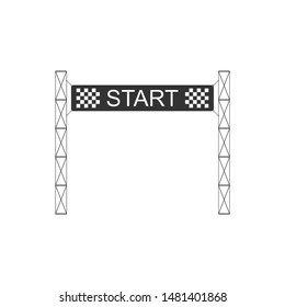 Starting line icon isolated. Start symbol. Flat design. Vector Illustration