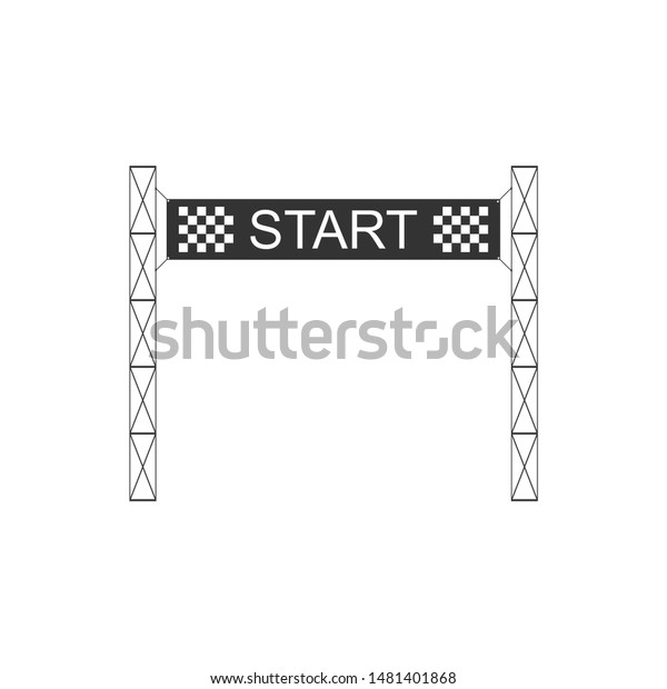 Starting line icon isolated. Start symbol.\
Flat design. Vector\
Illustration