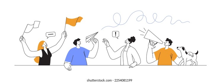 Iniciar nueva ilustración de vector de concepto abstracto de negocio. Gente reuniéndose y celebrando, acelerador de emprendimientos, fondo de inversión de riesgo, mentorización de emprendimientos, oportunidad de negocio, inversor ángel