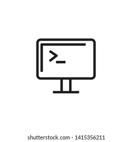 Starting page line icon. Computer, language, website. Interface concept. Can be used for topics like technology, programming, software