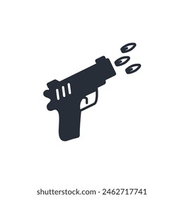 Startpistolensymbol. Vektorgrafik.Editierbarer Strich.Lineares Stilzeichen zur Verwendung Webdesign,Logo.Symboldarstellung.