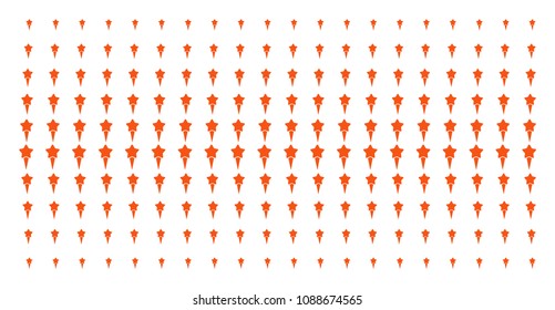 Starting star icon halftone pattern, designed for backgrounds, covers, templates and abstraction effects. Vector starting star pictograms arranged into halftone grid.