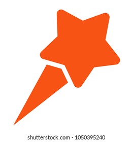 Starting Star vector icon. Illustration style is a flat iconic symbol.