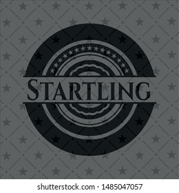 Startling black emblem. Vintage. Vector Illustration. Detailed.