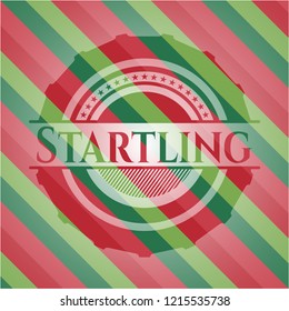 Startling christmas badge background.
