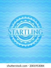 Startling water emblem background. Vector Illustration. Detailed. 
