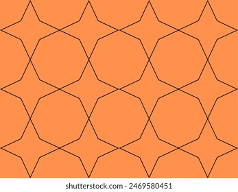 start's patters with orange background, Patrones de estrellas con fondo naranja
