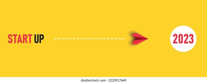 startup 2023 flying red airplane.new year business idea concept.
Improvement, change management.