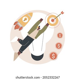 StartUp abstract concept vector illustration. Startup launch, entrepreneurship, new business idea, self-employment, business venture, mentoring, market validation and investments abstract metaphor.