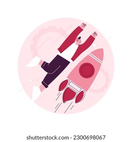 Startup accelerator abstract concept vector illustration. Business incubator, seed accelerator, startup mentoring, open innovation program, venture investment, big opportunity abstract metaphor.