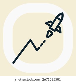 Startup Accelerator Icon in line style. Perfect for apps, websites, UI UX, presentations, or infographics. Editable illustration file with clean design and modern design.