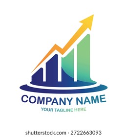 Startup accelerator logo, upward growth symbol, modern flat design, inspirational and professional tone
