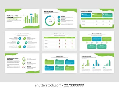 Startup and annual data overview presentation template design