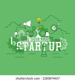 startup banner for your business. vector illustration